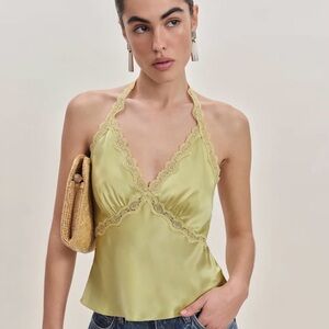 Reformation Monica Silk Top